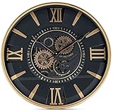 formano Wanduhr Spintimes 58 cm Metall mit sichtbar drehenden Zahnrädern