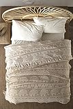 BOHORIA® Premium Tagesdecke Bali - Bettüberwurf Wohndecke Wendedecke Kuscheldecke Sofadecke mit Muster | extra-groß 220 x 240 cm (Elephant Sepia)