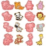 8 Pcs Waldtiere Ausstechförmchen, Tier Keksausstecher, Plätzchenformen für Kinder, Fondant Ausstechformen, Cookie Cutter, Cookie Backen Form, Kinder Backen Küche Zubehör