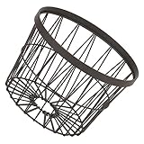 COHEALI 1 Stück Runde Kleine Aufbewahrungskörbe Aus Metall Bürodekoration Draht-Aufbewahrungskörbe Tisch-Drahtkorb Kleine Drahtkörbe Metalldrahtkörbe Eisen Schwarzer