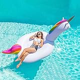 Gcxzb Schwimmreifen Aufblasbare Pool Spielzeug Sommer Strand meeride groß weiß Horse schwimmende Reihe Erwachsene Wasser Spielzeug Montage Schwimmbad Schwimmen Ring wasserbett Sofa schwimmende Reihe