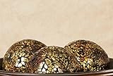 Kyara Mosaik-Dekokugeln, bronzefarben, 10,2 cm, 3 Stück