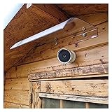 Vordach Überdachung, Haustürvordach Fenster Türüberdachung für Draußen, 3.5mm Klar Polycarbonat Vordächer,Pultbogenvordach