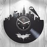 Batman Marvel Comics, Movie, Gotham City, DC Arkham Ritter, neue handgefertigte Vinyl-Wanduhr, Heimdekoration, Comics Wandkunst, tolles Geschenk für Kinder, einzigartiges Design