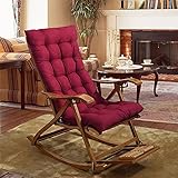 Morbuy Deckchair Auflagen für Gartenliegen, Sonnenliege Kissen Tragbare Garten Innenhof Gepolstertes Bett Relax-Liegestuhl Sitzauflage für Deckchair, Innen, Außen (53 * 150cm,Burgunderrot)