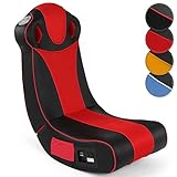 MIADOMODO® Soundsessel - aus Kunstleder, zusammenklappbar, Lautsprecher, Surround und Subwoofer, Farbwahl - Soundchair, Multimediasessel, Musiksessel, Musikstuhl, Gaming Chair, Music, Rocker