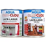 0,375L Clou L17 Aqua Combi Clou Lack Lasur taubenblau Holzlasur Holz