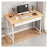 Computertisch Moderner Desktop Pc. Schreibtisch-Laptop-Schreibtisch mit doppelten Aufbewahrungsschubladen Home Office-Schreibstation mit x-förmiger Stabiler Unterstützung, 2 Farben Schreibtisch (Colo