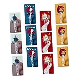 Zerodeko 12 Stück Nagelfreie Doppel-Klebehaken Zum Aufhängen Aufbewahrungshaken Wandhaken Metall-Kleiderbügel Cartoon-Klebehaken Küchen-Wandhaken Klebehaken Robuste Wandaufhängung