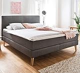 Meise Möbel - Boxspringbett Greta - Anthrazit, 180x200 cm, 7-ZonenTonnentaschenfederkern 350 H2-3