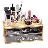 Solly´s Ella Kosmetik Organizer aus Bambus und Acryl, Make-Up & Schmuck Aufbewahrung