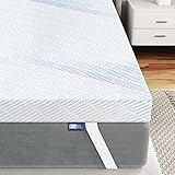 BedStory Gel Topper 160x200cm 7,6cm Höhe Matratzentopper aus Gel Memory Foam，H2&H3 Gel Schaum Bambus Topper mit atmungsaktivem Bezug für Wohnwagen Schlafsofa Boxspringbett