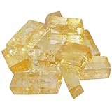 SUNYIK Natürliche Rohsteine, grobe Bergkristalle für Tumbling, Cabbing, gelber Kalcit, ca. 460 g