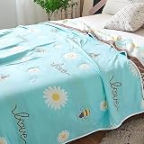 Cotton Blanket,Steppdecke,KüHldecke Sommer Cool Duvet KüHlende Faser Weiche Atmungsaktive Leichte KüHlende Bettdecke FüR Erwachsene Kinder
