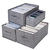 Ssylqwj Schubladen Ordnungssystem Kleiderschrank, Unterwäsche Organizer, Aufbewahrung Kleiderschrank für BHs, Socken, Kinderkleidung, T-Shirts, Spielzeug, Unterhosen und Mehr