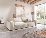 DELIFE Big-Couch Lanzo XL Cord Beige 270x130 cm