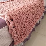 LGZY Strickdecke,Grob Gestrickte Wolldecke Stricken Handgewebte Chenille Grobstrick Grob Kuscheldecke Wolldecke Strickdecke Tagesdecke Überwurf Decke Zuhause Dekor Geschenk