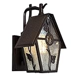 Beasiu-Eletro Außenwandleuchte Laterne E27 Vintage Blumenhaus-Design Gartenleuchten Außenleuchte Wand Lampe Wasserdichter IP44 Außenlampe Retro Haustür Hof Cafe Wandleuchte H40CM