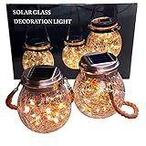 2x LED Solarglas - LED Solar Einwegglas 30 LEDs 11,5x14,5cm warmweiß inkl. Akku - 2 Gläser im Set Gartenlampe Solarlampe Solar-Laterne