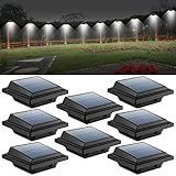 Dachrinne Solarleuchte 40 LEDs | UniqueFire Solarlampen für Außen | Schwarz Gartenbeleuchtung Kaltweißes Solarlicht, 3W Sicherheitswandleuchte Aussen Zaunlicht Außenlampe für Garage, Patio