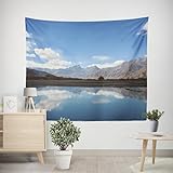 EHOMERY Bunt Wandteppich Wanddekoration Schlafzimmer Bilder Blauer Himmel Und Weiße Wolken Jugendzimmer Wohnzimmer 3D Wandbehang Dekoration 240x220cm