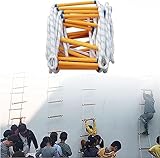 Fluchtseilleiter, Notkletter-Fluchtleiter, feuerhemmend, weich, schnelle Bereitstellung der Feuerleiter mit Haken (Size : 12m)