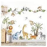 Grandora Wandtattoo Dschungel Tiere Wandsticker für Kinderzimmer Deko DL801-5