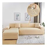 WULTNICEW Wasserdicht Sofabezug Ecksofa L Form Sofa Überzug Stretch Jacquard Sofahusse Universal Couchbezug Sofaüberwurf Sofaschoner rutschfest