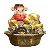 brunnen Tischbrunnen aus Kunstharz, Reichtum und Glück, Feng Shui, Mini-Wasserspiel for Schlafzimmer, Büro, Wohnzimmer, Esszimmer Wohnaccessoires & Deko