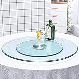 Cakunmik 70cm Esstisch Drehplatte, Runde Glas Drehplatte, Rotating Tablett Aus Gehärtetem Glas, Mit Geräuscharmen Lagern, Geeignet Für Hotelfamilien