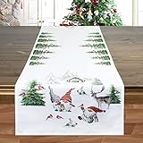 Kamaca Tischdecke Wichtel hochwertiges Druck-Motiv mit wundervollen weihnachtlichen Motiven - EIN Schmuckstück zu Winter Advent Weihnachten (Wichtel im Wald, Tischläufer 40x140 cm)