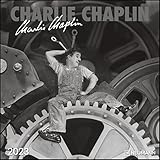 Charlie Chaplin 2023 - Wand-Kalender - Broschüren-Kalender - 30x30 - 30x60 geöffnet (GRID CALENDAR)