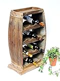 DanDiBo Weinregal Holz Weinfass 1549 Bar Flaschenständer 70 cm für 13 FL. Regal Fass Holzfass