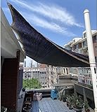 Schattiernetz, Schattiernetz for den Garten, rechteckige Gewächshausabdeckung, Sichtschutz for den Außenbalkon, Sonnenschutz-Schattenstoff, Sonnensegel mit Ösen, Schwarz (Größe : 4x5m(13 * 16ft))