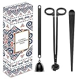 RONXS Kerzenzubehör Set 3 in 1, Dochtschere Kerzenlöscher und Docht-Dipper, Candle Wick Trimmer mit Geschenkpaket für Kerzenliebhaber