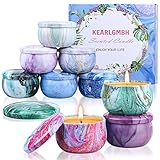 Duftkerzen Geschenkset für Frauen, KEARLGMBH 9 Pack Aromatherapie Kerzenset zum Stressabbau, Natürliches Sojawachs Damen Weihnachten Deko Duftkerze für Geburtstag, Valentinstag, Yoga, Massage