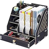 FACAIA Aktenschränke für den Schreibtisch, ordentliche Aufbewahrung für den täglichen Gebrauch, Zeitschriftenhalter, Schreibtisch-Organizer, Regal, mehrere Fächer, 33 x 23 x 32 cm (Farbe: B1)