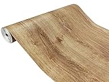 DecoMeister Klebefolien in Holz-Optik Holzfolien Deko-Folien Holzdekor Selbstklebefolie Möbelfolie Selbstklebend Ribbeck Oak 45x1500 cm