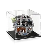 APRILA Acryl Vitrine für Lego Todesstern 75159, Staubdichte Vitrine Transparente Schaukasten Aufbewahrungsbox für Modelle Sammlerstücke, 53 x 45 x 46CM (Nur Vitrine)