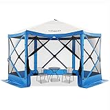 COBIZI Faltpavillon Pop Up Pavillon Wasserdicht Dachmaß 3x3 m UV Schutz 50+ Gartenpavillon Zelt Outdoor Zelt mit 4 Seitenteilen, 4 Sandsäcke, Blau