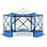 COBIZI Faltpavillon Pop Up Pavillon Wasserdicht Dachmaß 3x3 m UV Schutz 50+ Gartenpavillon Zelt Outdoor Zelt mit 4 Seitenteilen, 4 Sandsäcke, Blau