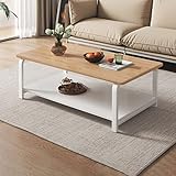 39'' Langer Couchtisch, rustikaler rechteckiger Wohnzimmer-Mitteltisch mit Ablagefach und stabilem Metallrahmen-Sofa-Couchtisch für Wohnzimmer, Couch, Flur, Büro, rustikale Holzmöbel