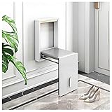 An der Wand befestigter Klappstuhl, an der Wand unsichtbarer Klappstuhl, klappbarer Eingangsbereich aus Aluminiumlegierung, Schuhwechselbank für Schlafzimmer, Badezimmer, Eingangshalle, Wohnzimmer