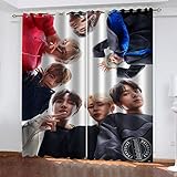 Verdunkelungsvorhang Kinderzimmer Junge Mädchen Mit Ösen Gardinen Schlafzimmer Thermo Vorhänge Hitzeschutz Sternzeichenmuster 2Er Set 170X200Cm Blickdichte Vorhänge Schlafzimmer Sonnenabweisende