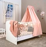 ALAVYA HOME® Betthimmel I Babybetthimmel Baldachin Kinderzimmer Himmel Insektenschutz Moskitonetz für Babybett Stubenwagen Babywiege Kinderbett I 100% Bio-Baumwolle I GOTS-Zertifiziert I 150 x 240 cm