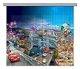 AG Design Disney Cars Kinderzimmer Gardine/Vorhang, 2 Teile, Stoff, Mehrfarbig, 180 x 160 cm