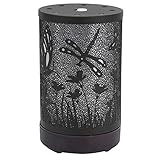Ozgkee Aroma-Diffusor, Diffusor für ätherische Öle, 200 Ml, Luftbefeuchter mit 7 Bunten Lichtern, Ferngesteuerter Luftbefeuchter für das Heimbüro (EU-Stecker)