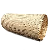 FABIIA 50 cm Breite, Rattanniture Chair Gewebematerial Mesh Net Open, Naturrohr Rattan Gewebtes Gurtbett, Rattan Wicker Sheet Stoffmöbel Reparaturen Für Schrank, Tür, Bett, Tische, Regal/Eine Farbe/10