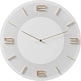 Kare 52052 Design Wanduhr Leonardo Weiß/Gold, 48,5x48,5x4,5cm