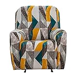 GLLUSA Stretchhusse Für Relaxsessel Komplett Sesselschoner, Moderner Druck Stretch Relaxsessel Bezüge 4 Stück - Elastisch rutschfest Sesselbezug Für Fernsehsessel Liege Sessel (Color : 20, Size : A)